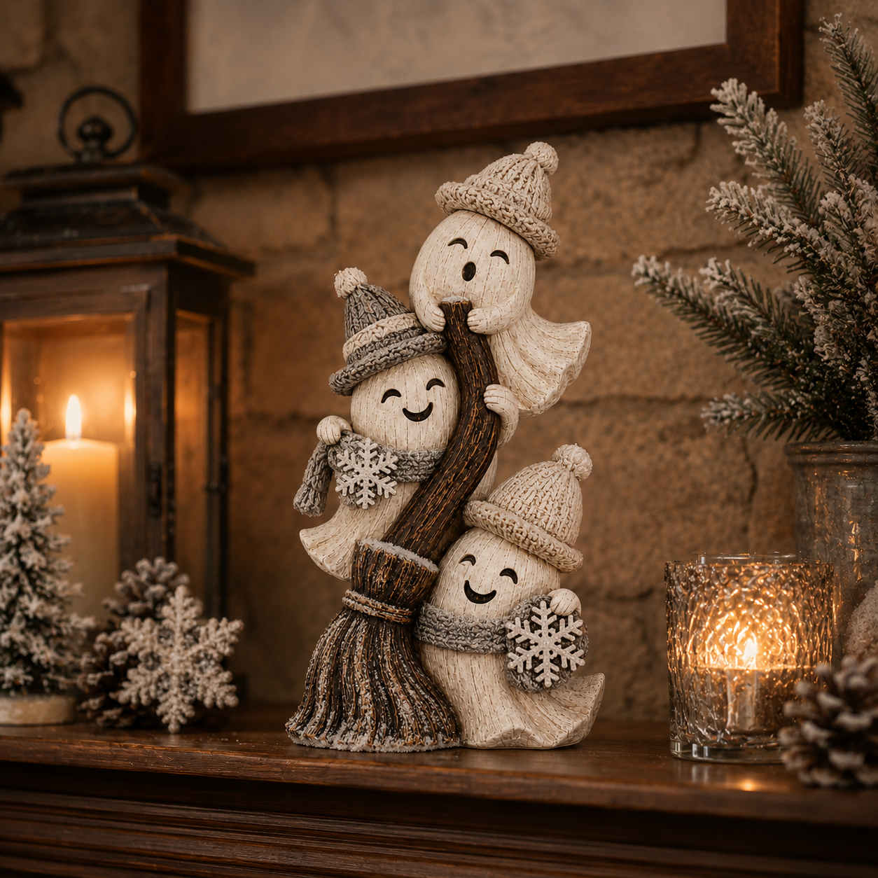 Seasonal Ghost Broom Deco