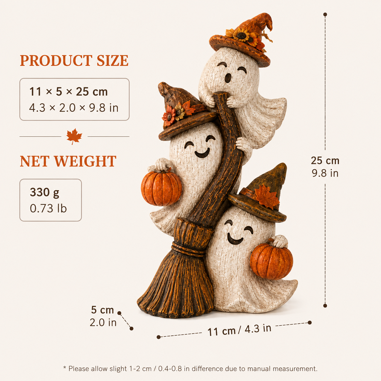 Seasonal Ghost Broom Deco