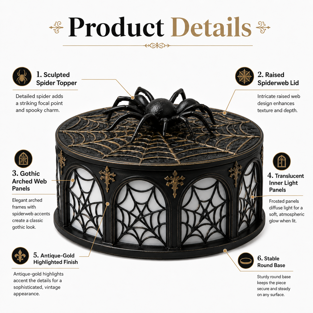 Lighted Spider Web Halloween Decor