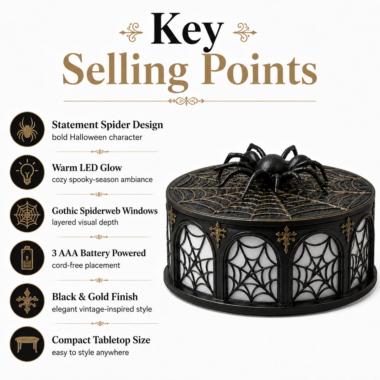 Lighted Spider Web Halloween Decor