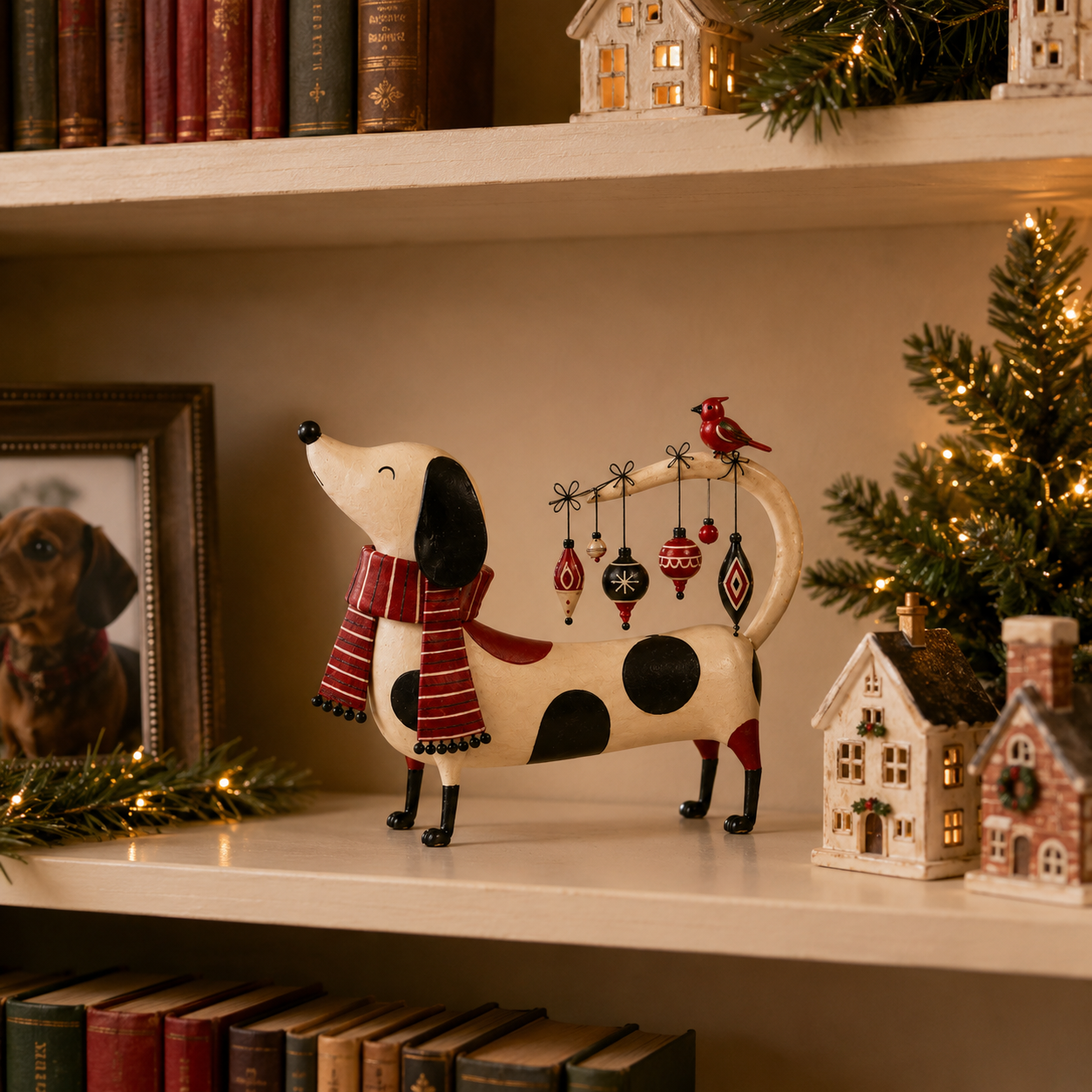 Christmas Dachshund Tabletop Deco