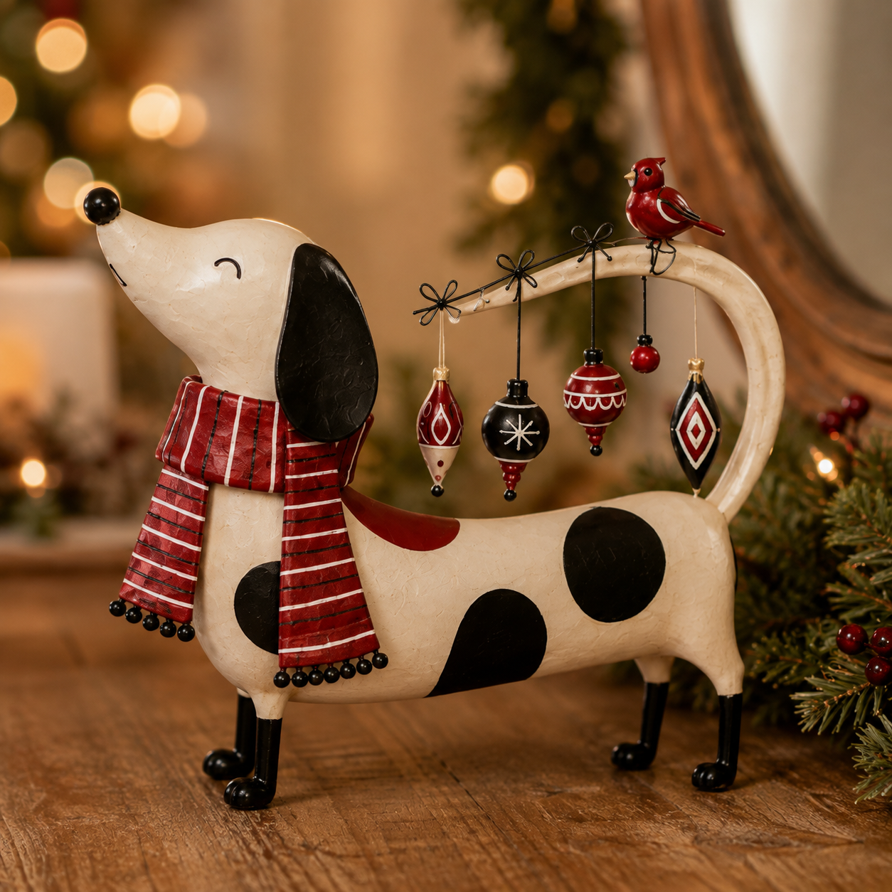 Christmas Dachshund Tabletop Deco