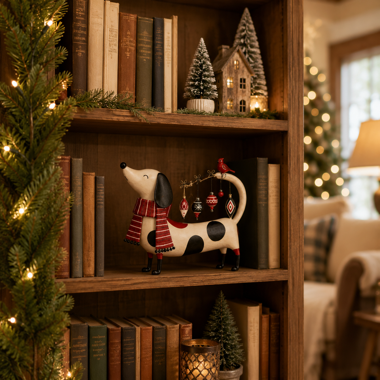 Christmas Dachshund Tabletop Deco