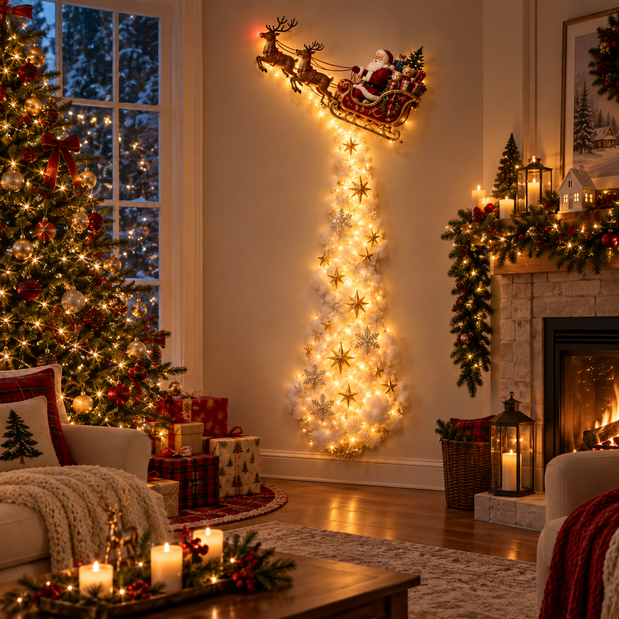 Lighted Christmas Wall Hanging Decor