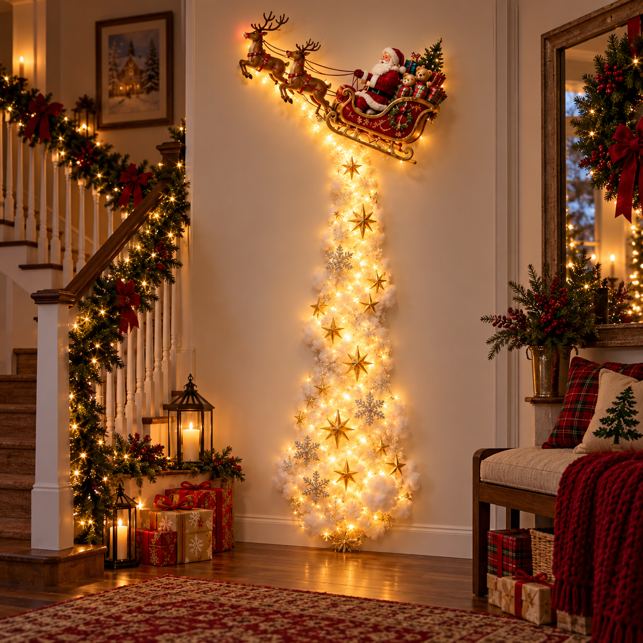 Lighted Christmas Wall Hanging Decor