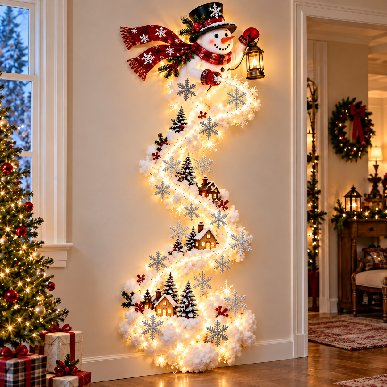 Lighted Christmas Wall Hanging Decor