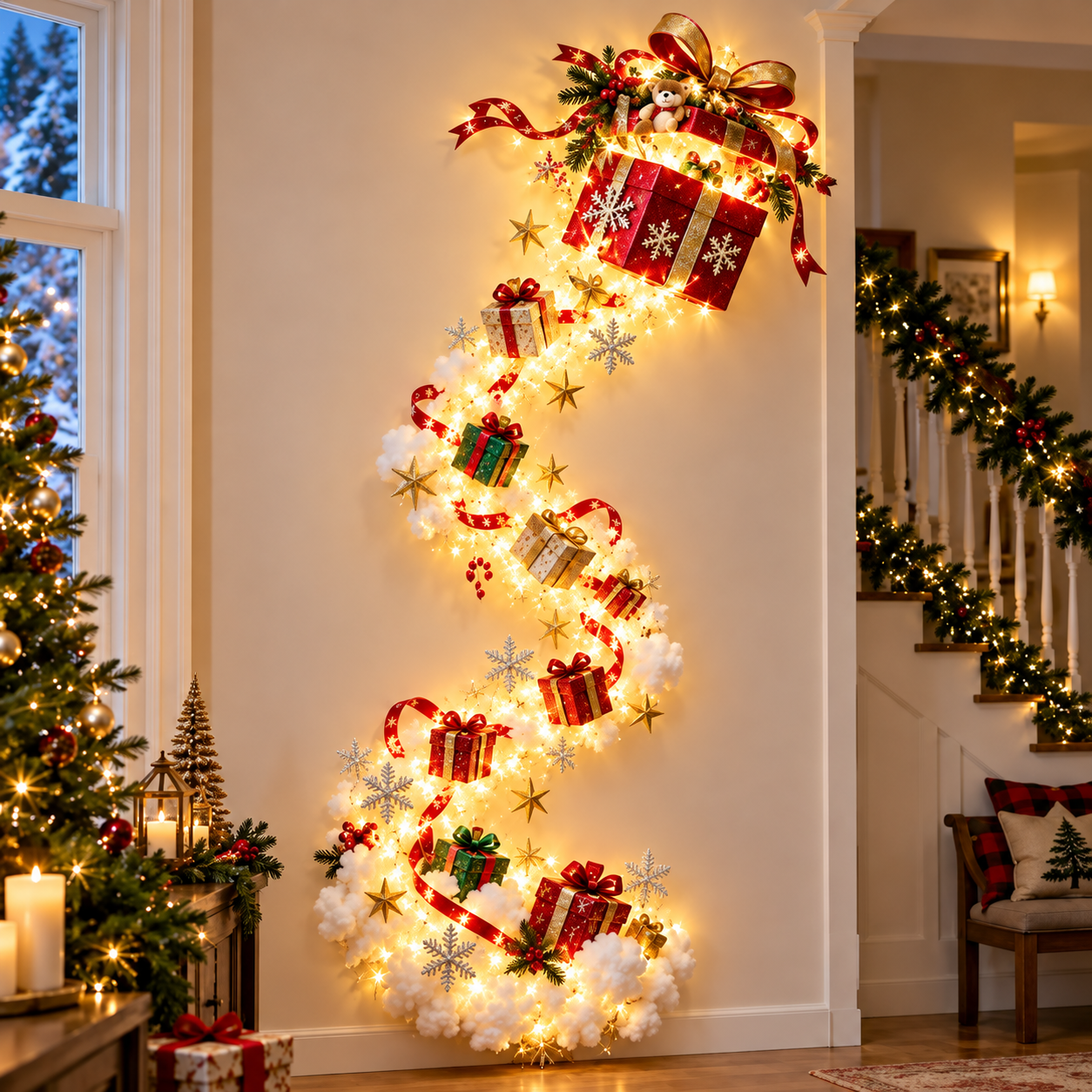 Lighted Christmas Wall Hanging Decor