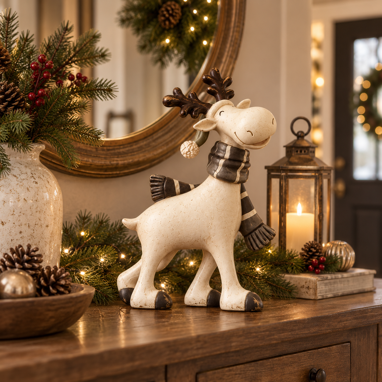 Vintage Christmas Reindeer Figurine