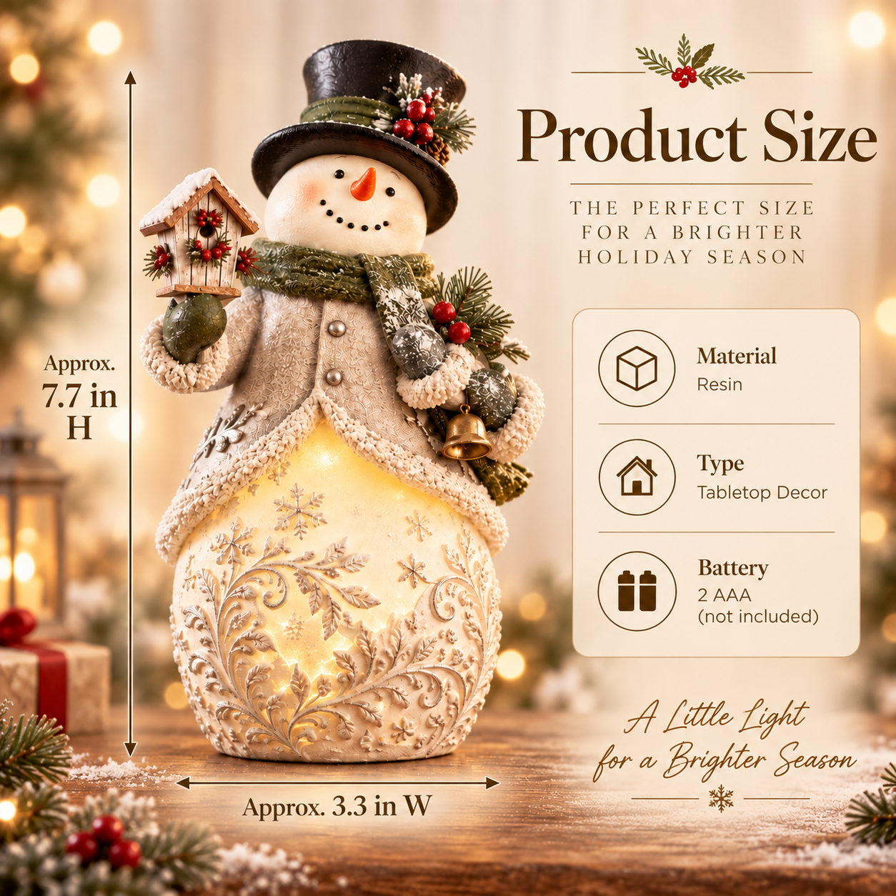 Lighted Snowman Couple Christmas Decor Set