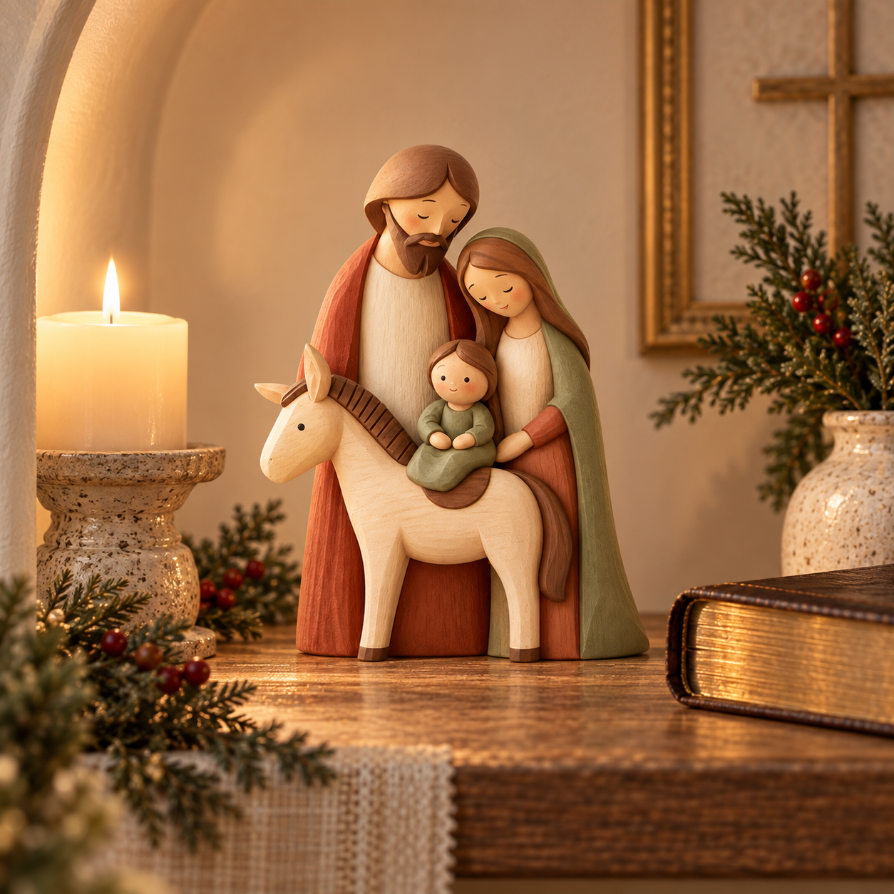 Holy Family Christmas Journey Tabletop Decor