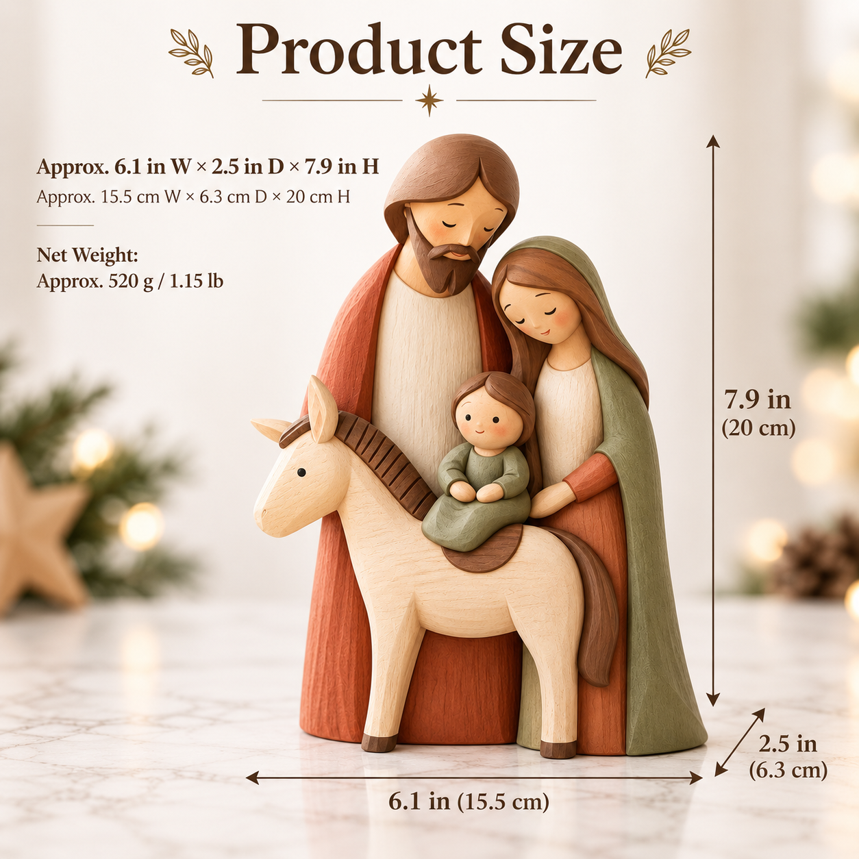 Holy Family Christmas Journey Tabletop Decor