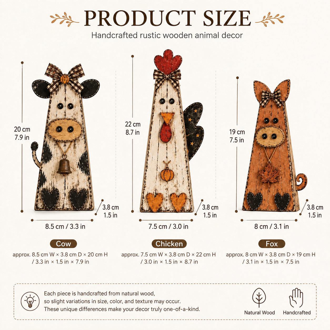 Rustic Fall Farmhouse Animal Figurine Set