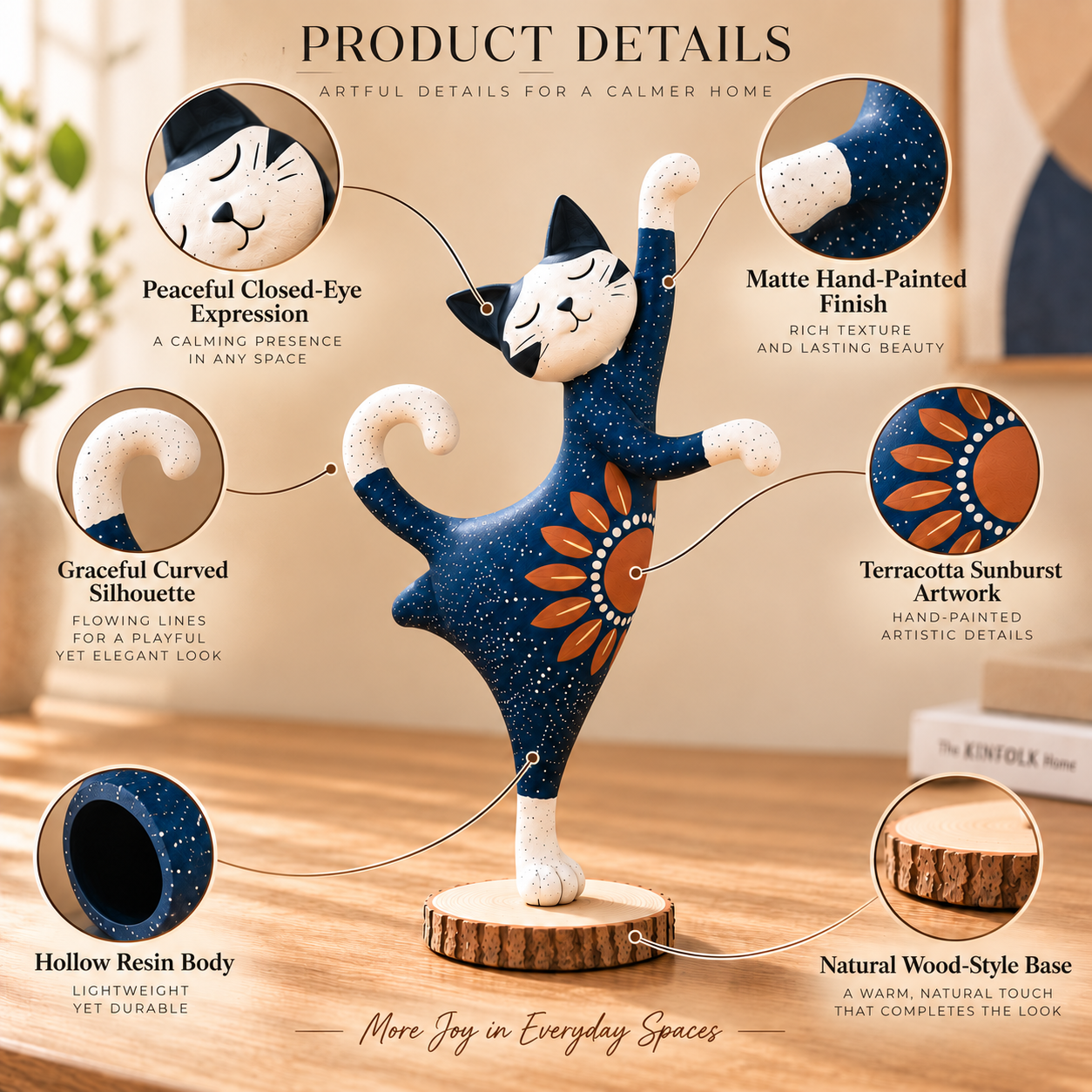 Whimsical Dancing Cat Figurine
