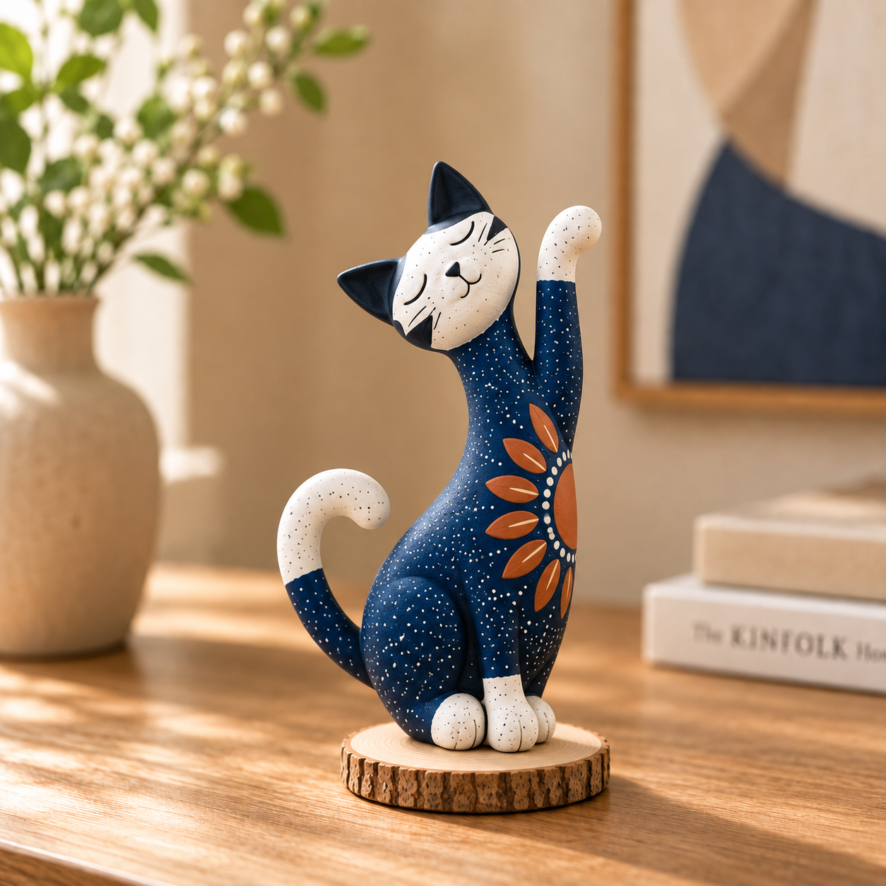 Whimsical Dancing Cat Figurine