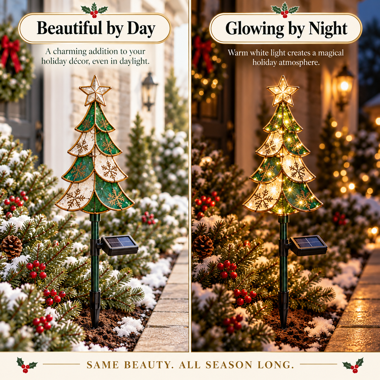 Solar Christmas Tree Pathway Light