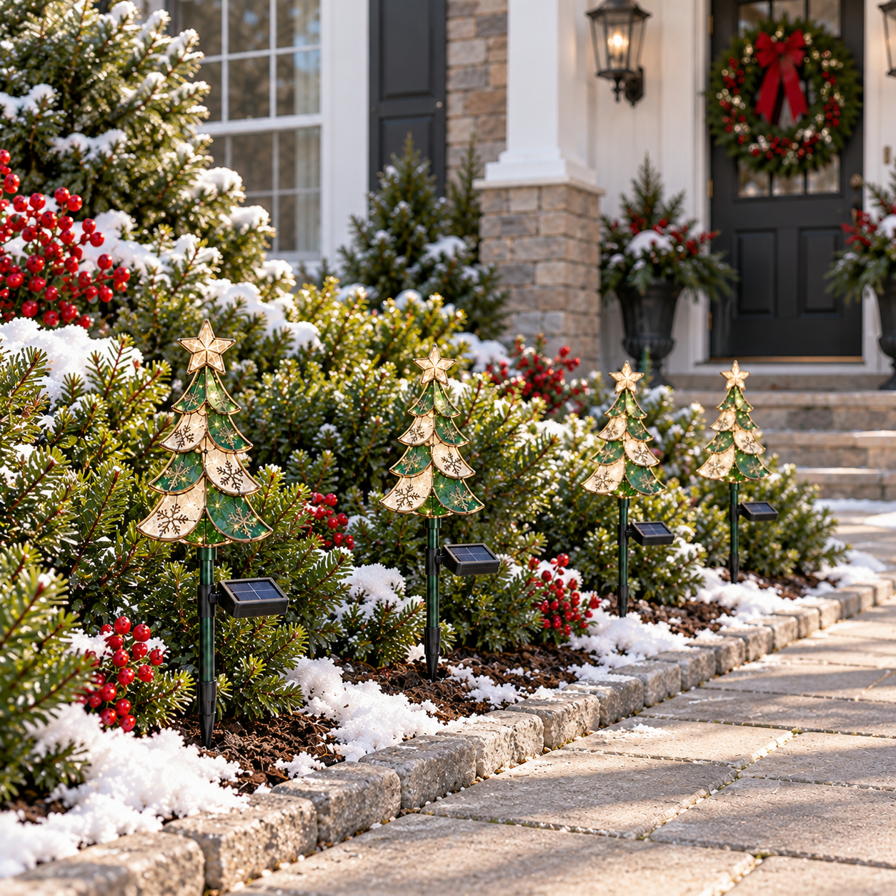 Solar Christmas Tree Pathway Light