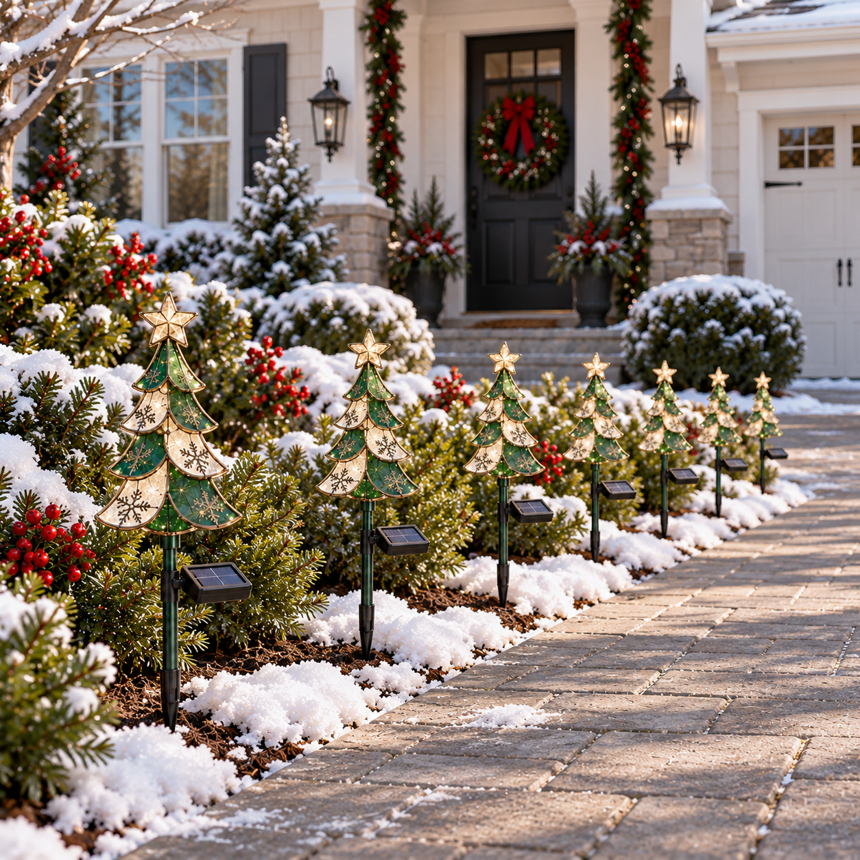 Solar Christmas Tree Pathway Light