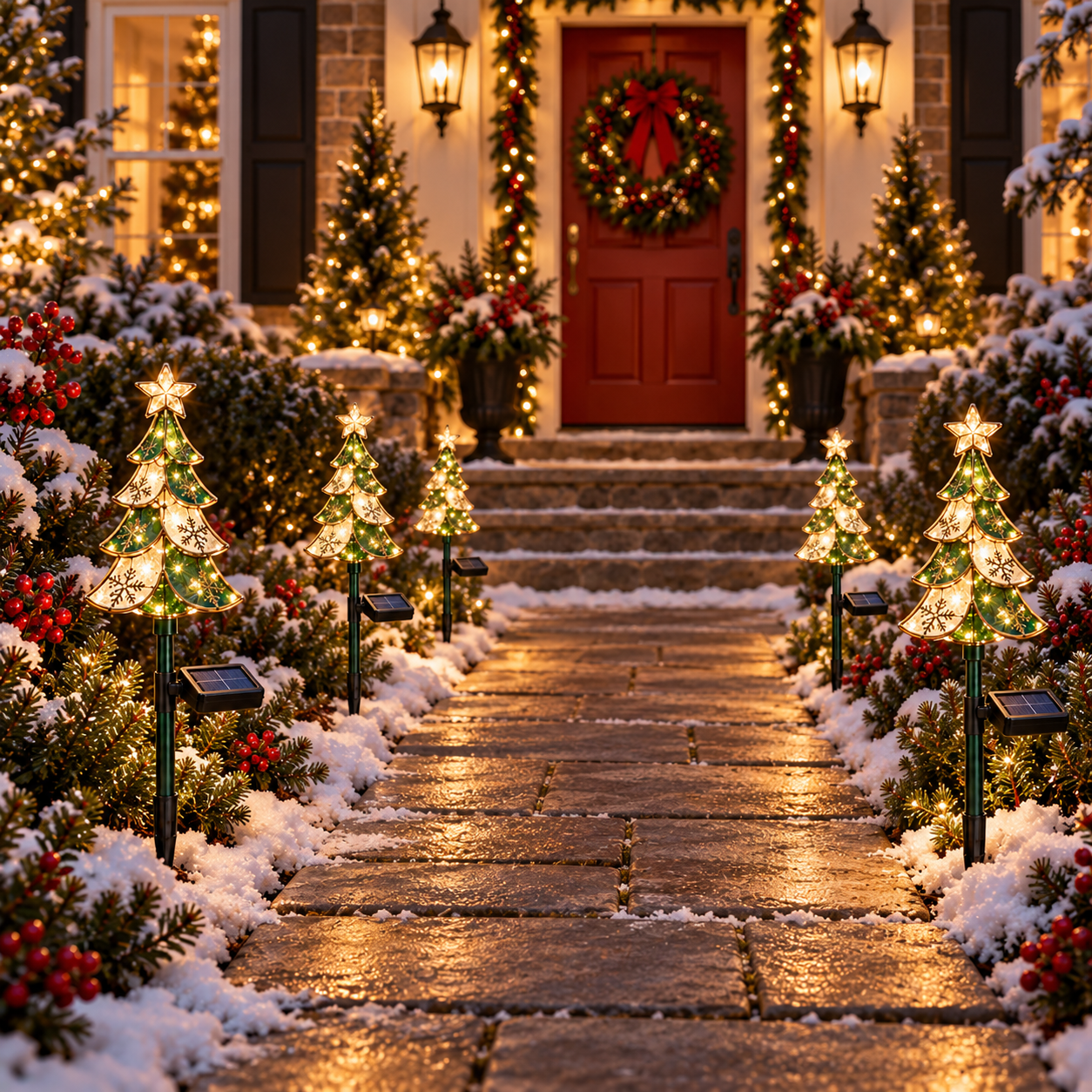 Solar Christmas Tree Pathway Light