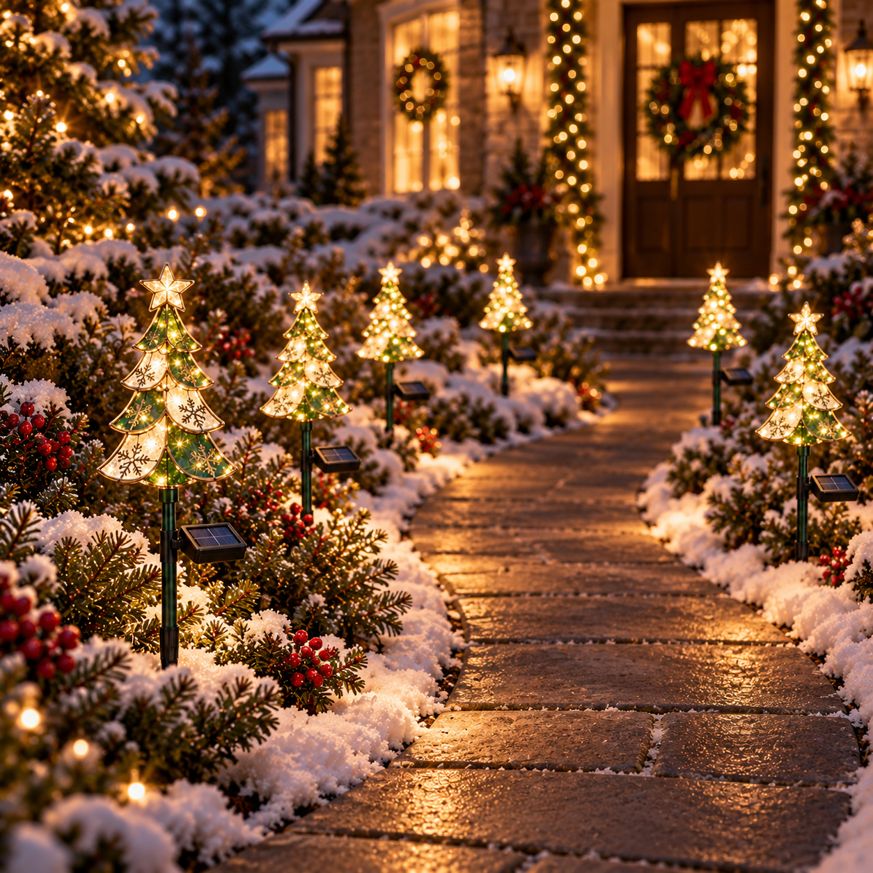 Solar Christmas Tree Pathway Light