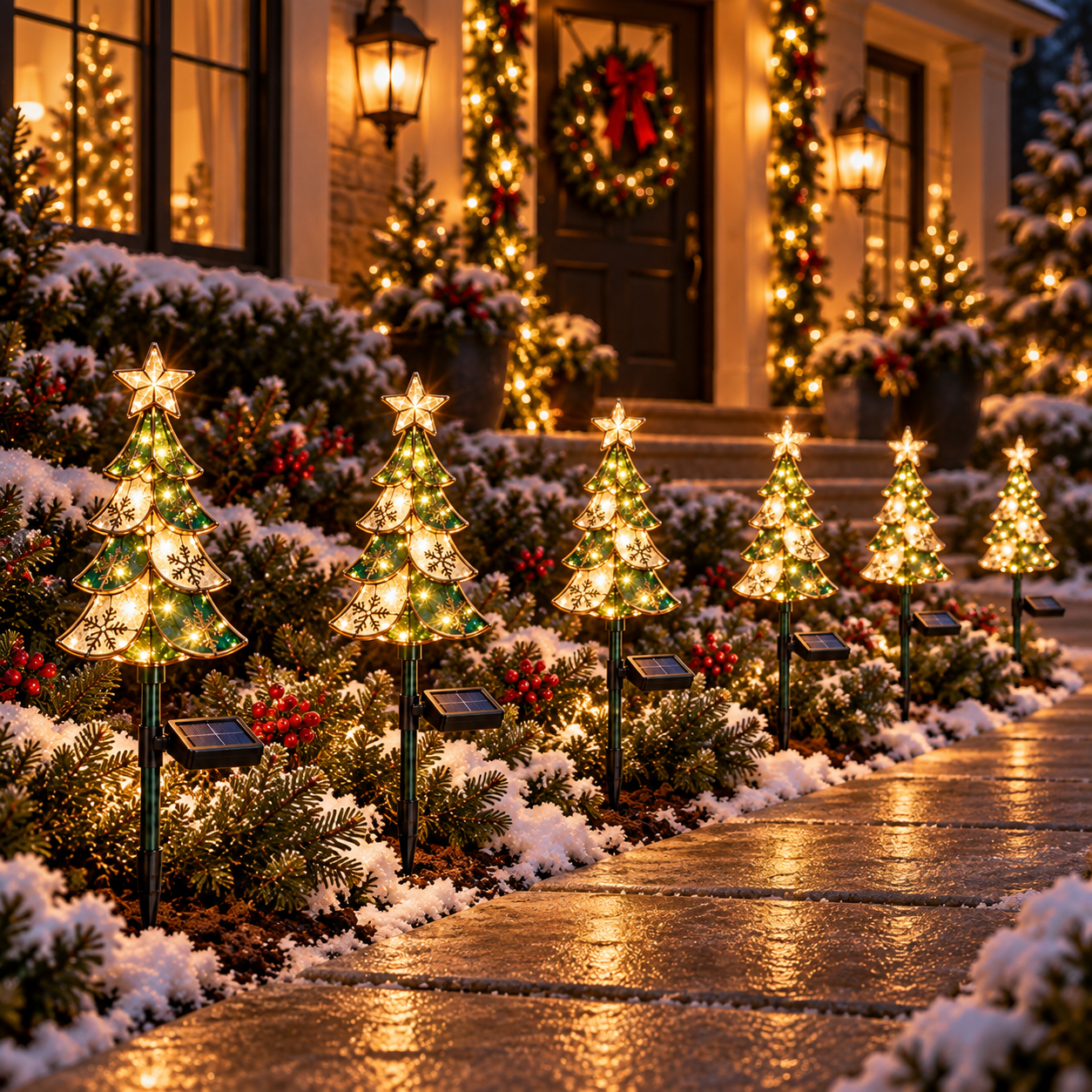 Solar Christmas Tree Pathway Light