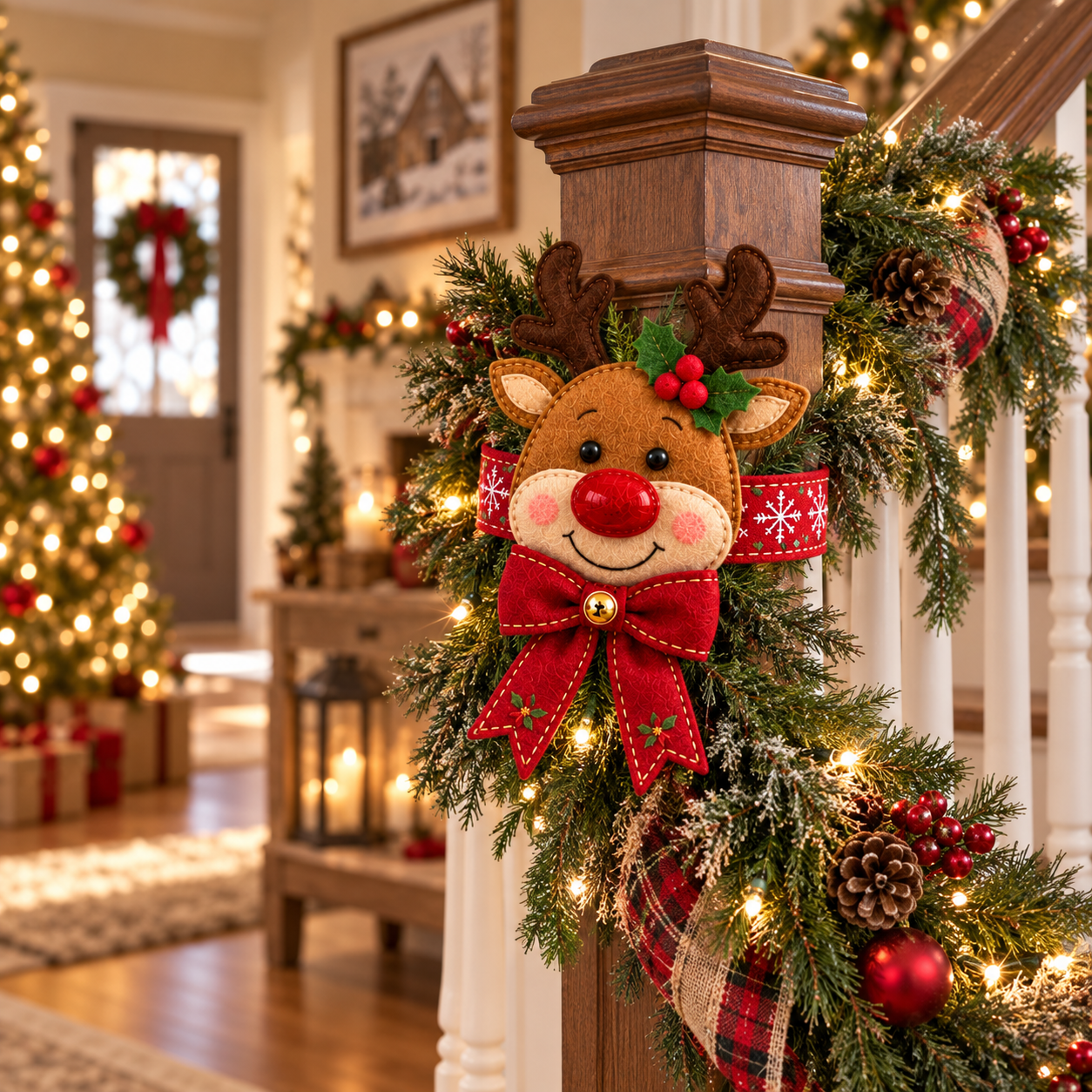 Christmas Reindeer Curtain Tieback