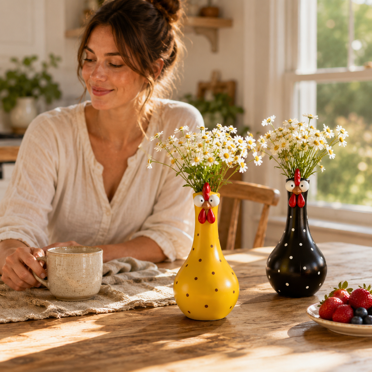 Cluck & Bloom™ Whimsical Chicken Flower Vase