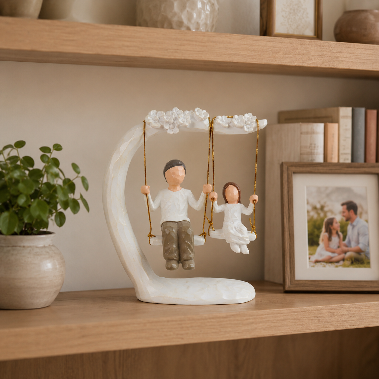 Father & Daughter Swing Resin Figurine – Perfect Father’s Day Gift