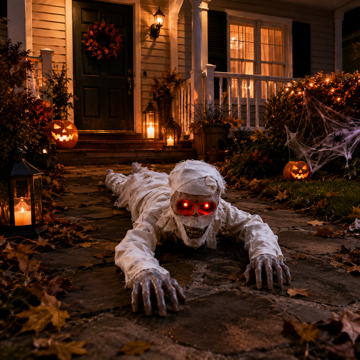 Voice-Controlled Crawling Mummy Halloween Decoration