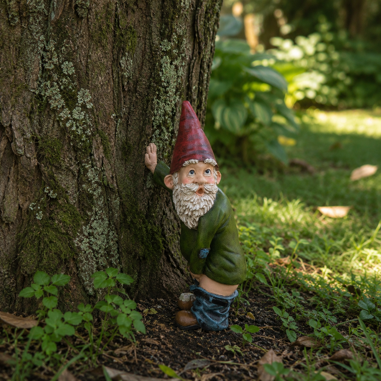 Cheeky Garden Gnome Statue