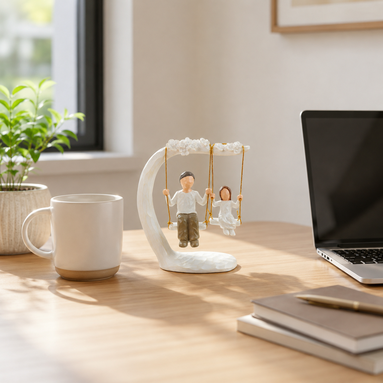 Father & Daughter Swing Resin Figurine – Perfect Father’s Day Gift
