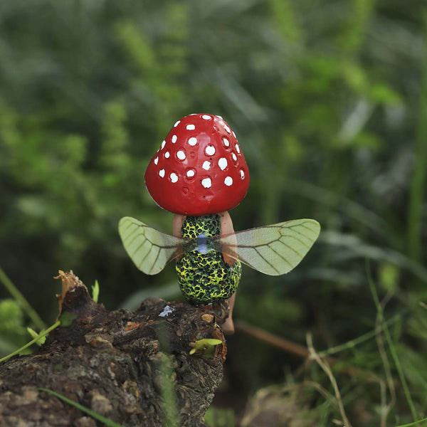 Sleeping Mushroom Fairy Figurine