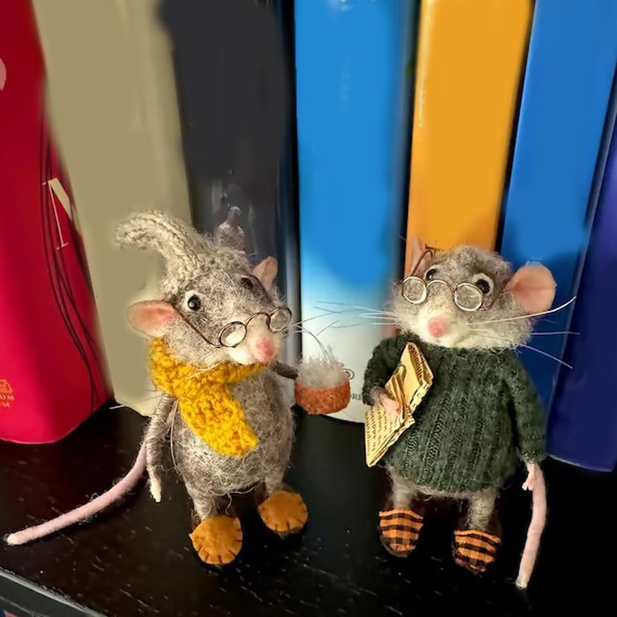Handmade Needle Felted Mouse Ornament