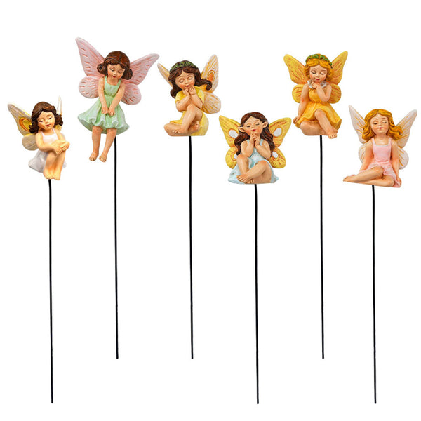 Set of 6 Adorable Miniature Fairy Figurines