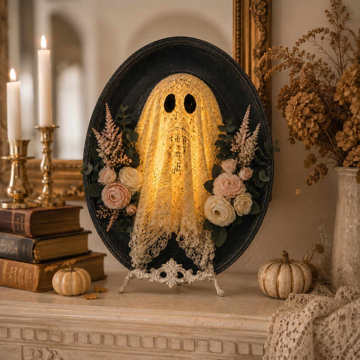 Vintage Lace Ghost Light-Up Decor 👻✨