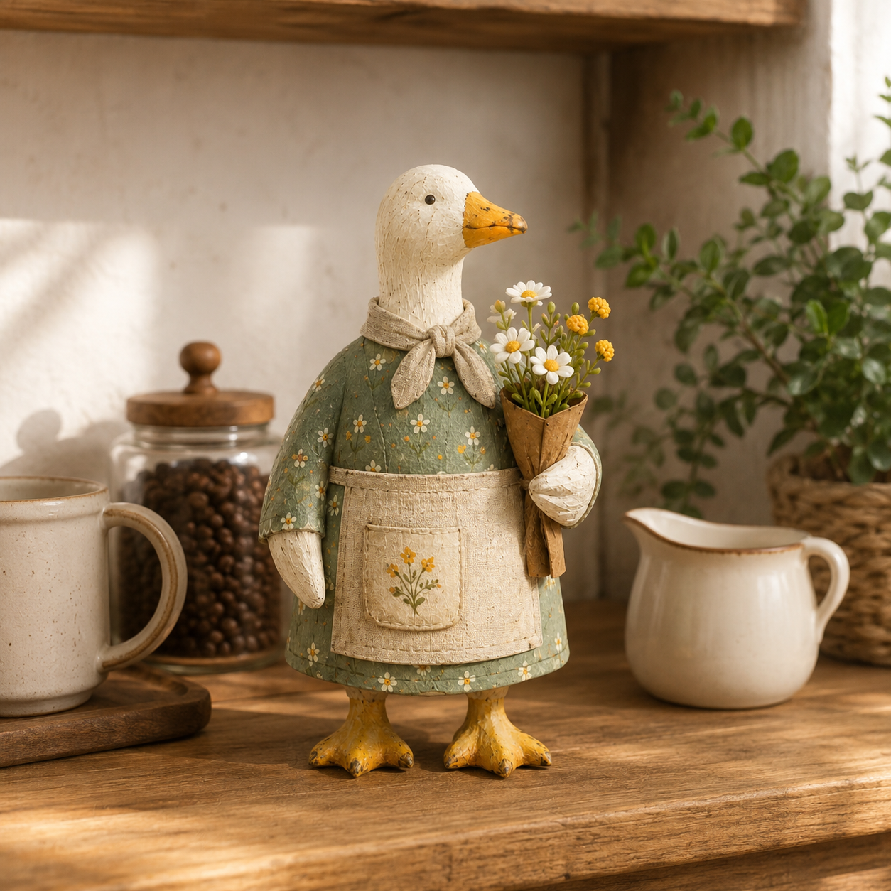 Vintage Garden Goose Figurine