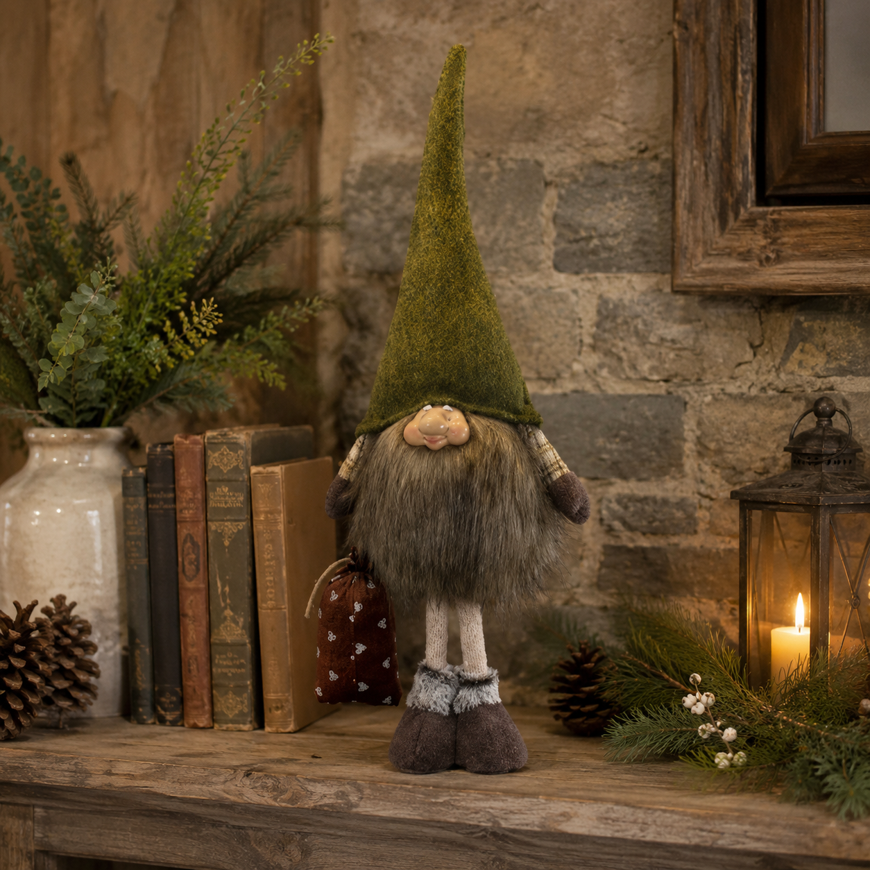 Woodland Whisperer™ Gnome Decor – Rustic Forest Elf Tabletop Decoration