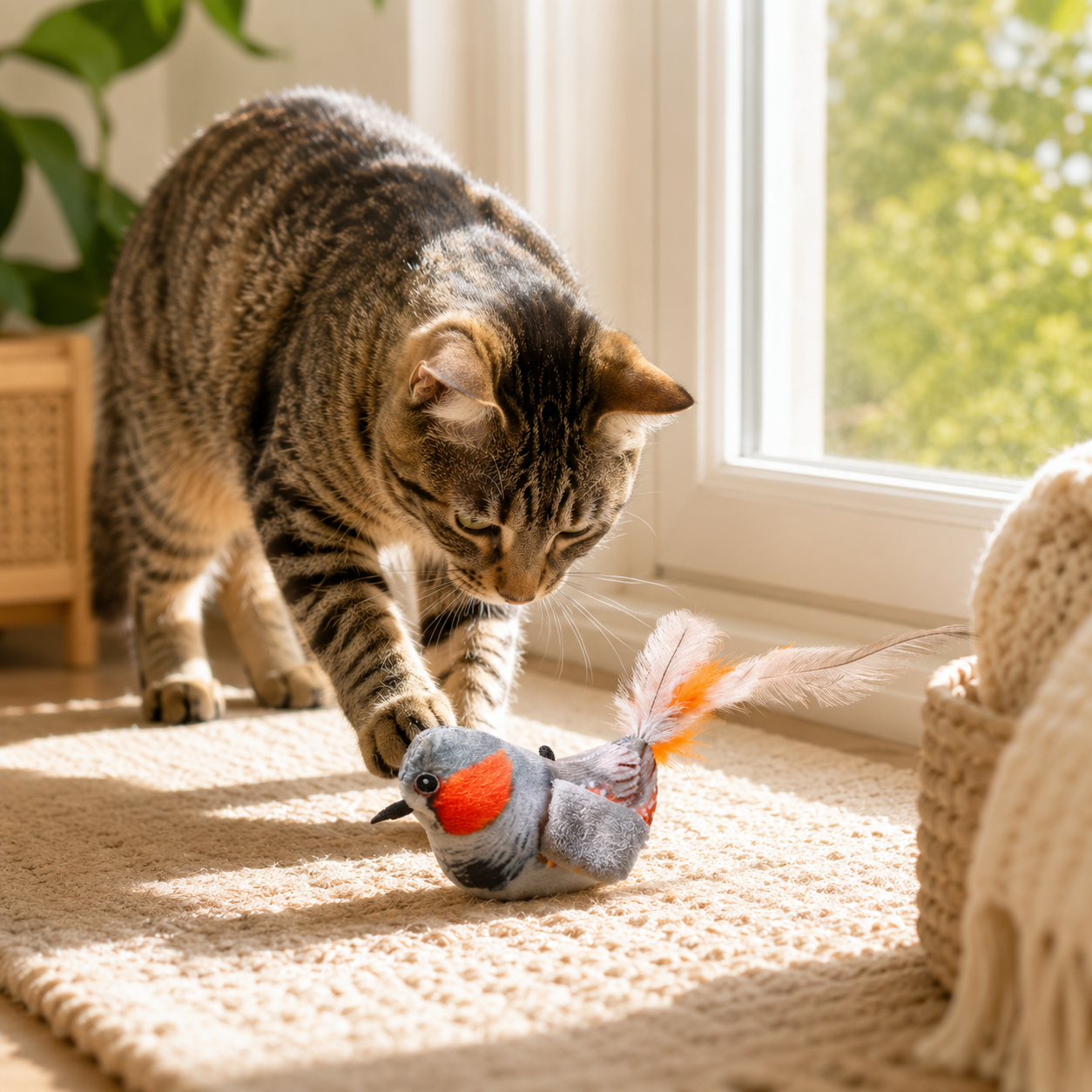 🐦 Chirping Bird Cat Toy