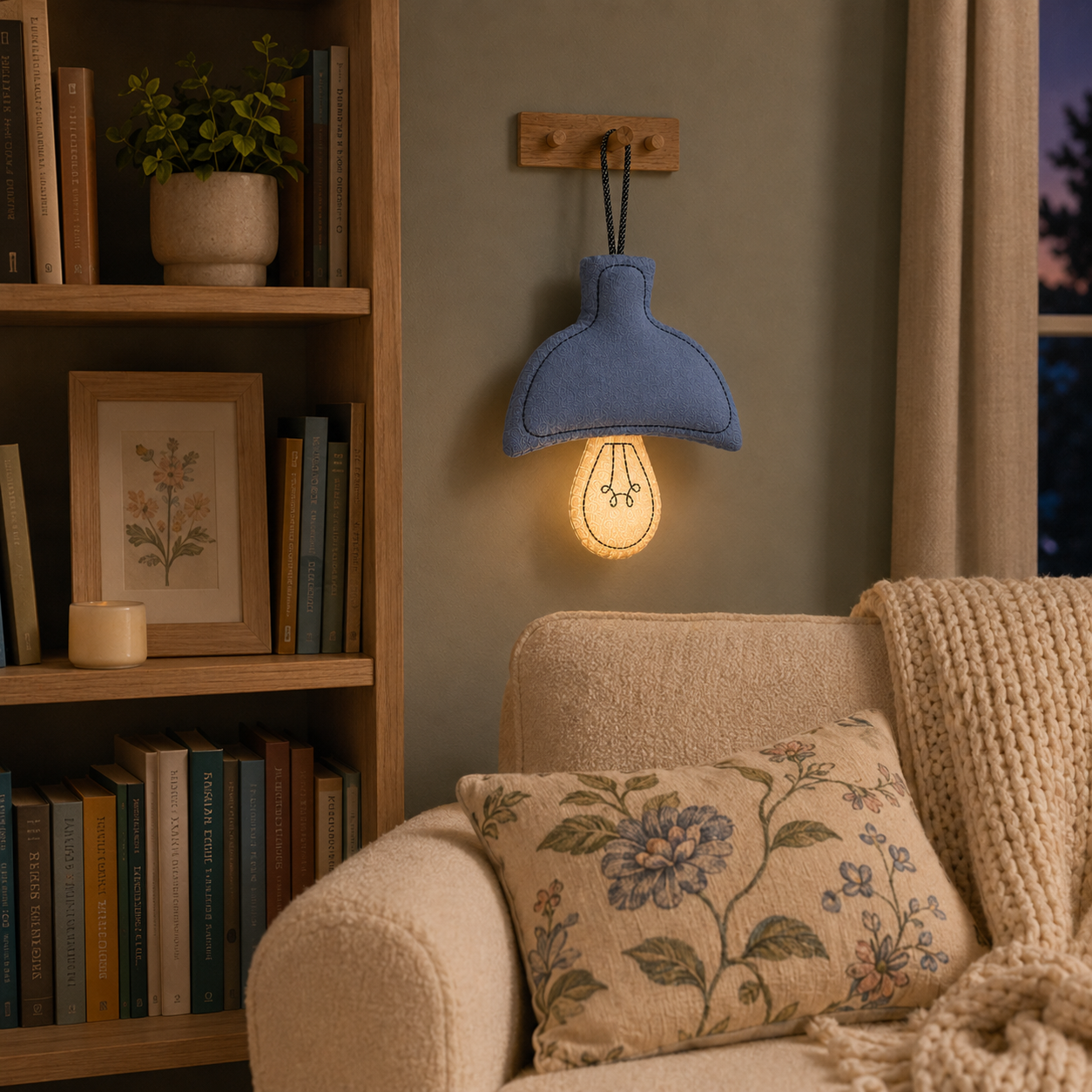 Cozy Glow Rechargeable Fabric Wall Night Light 💡