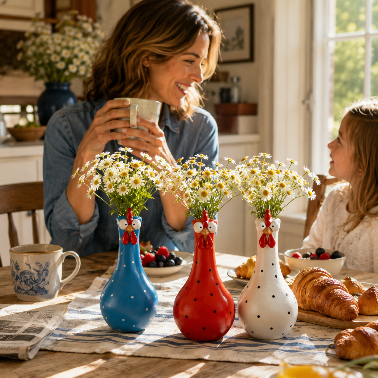 Cluck & Bloom™ Whimsical Chicken Flower Vase
