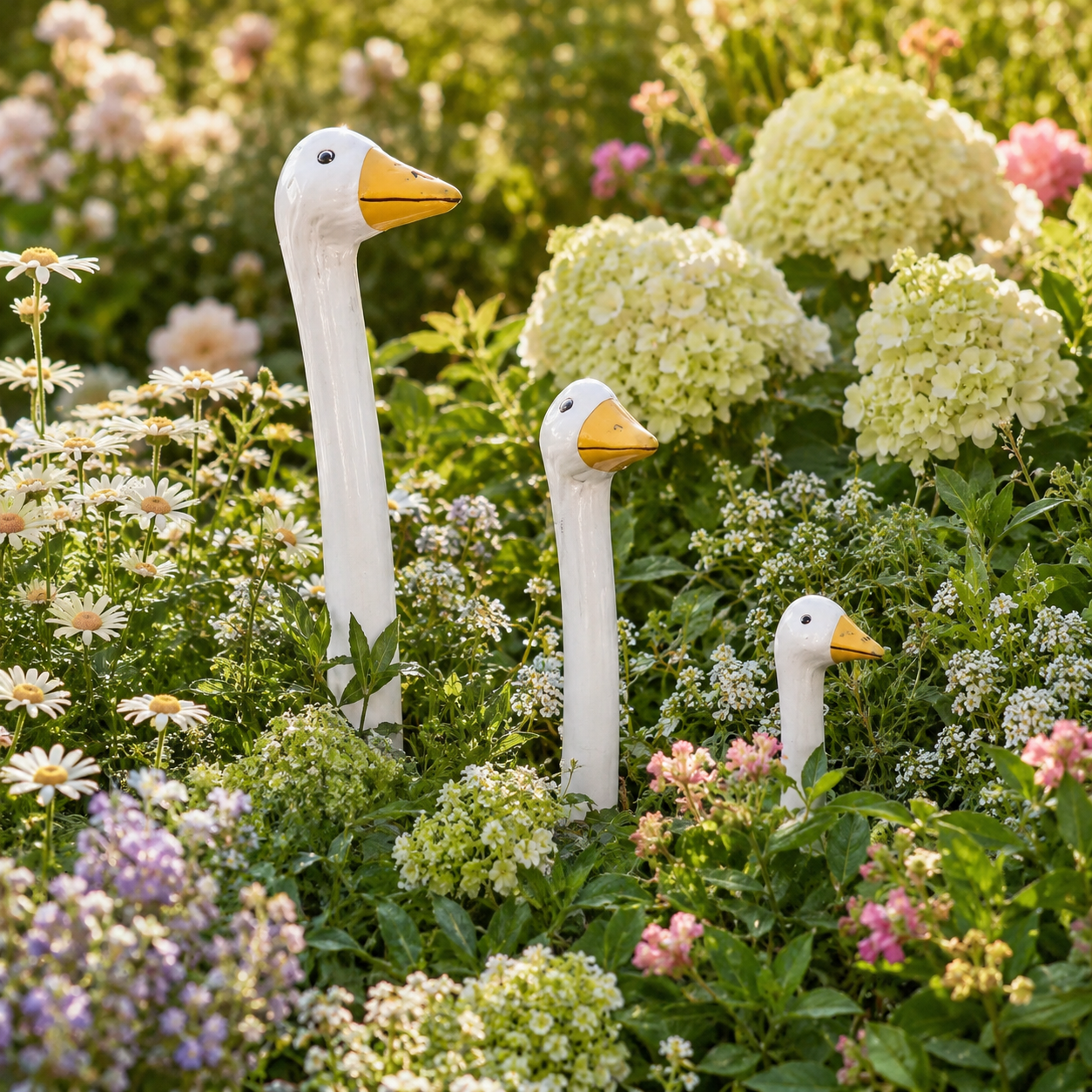 Peekaboo Goose Garden Stakes – 3-Piece Set