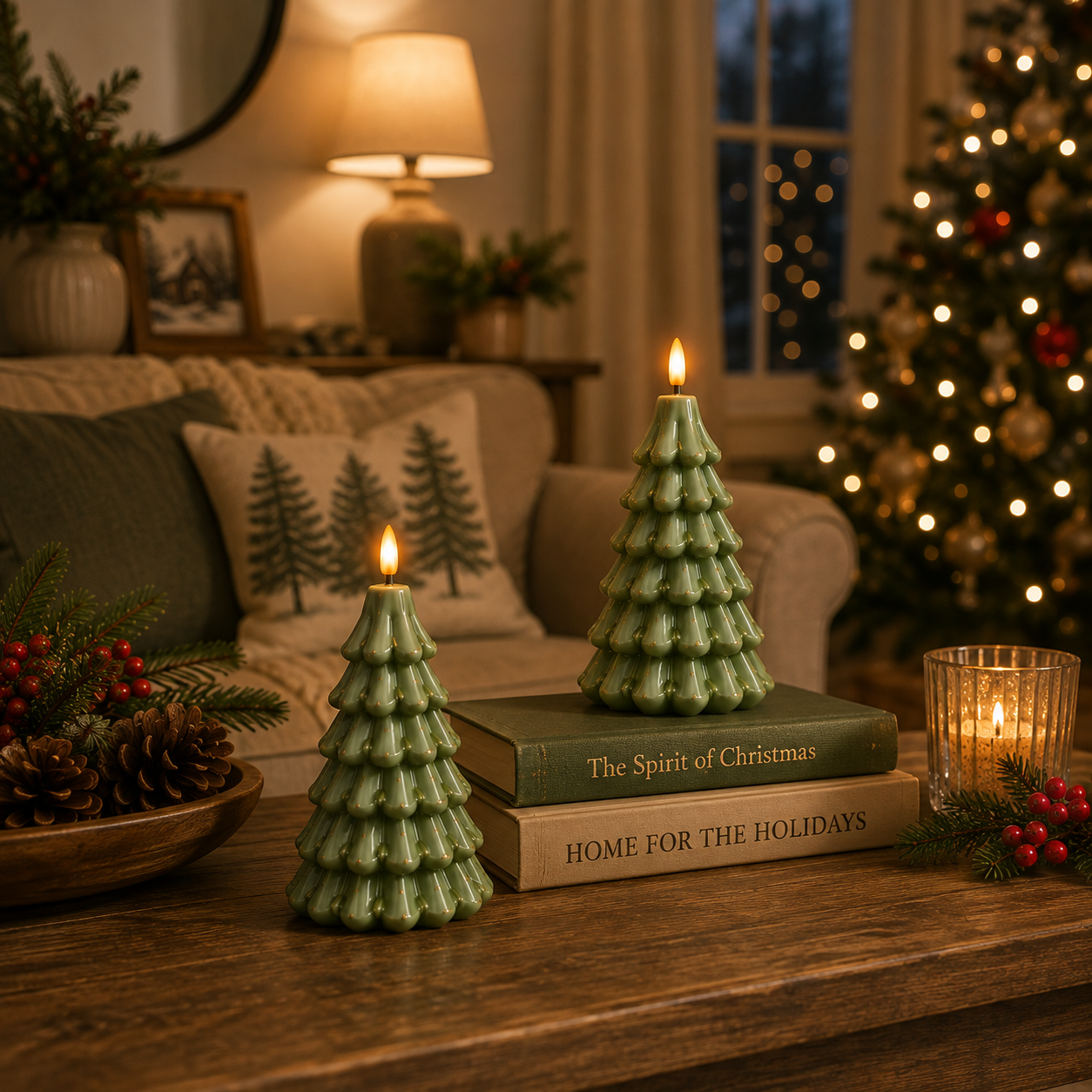 Cozy Glow LED Christmas Tree Decor – 2-Piece Set 🎄✨