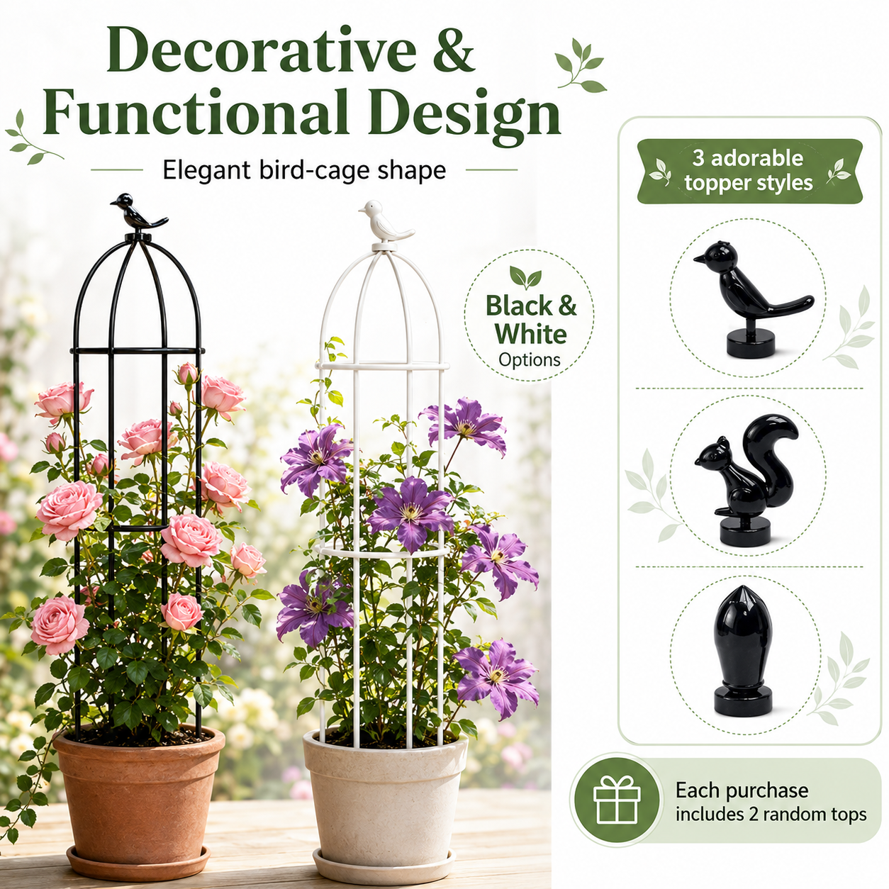 Charming Bird Cage Trellis for Roses & Climbing Plants