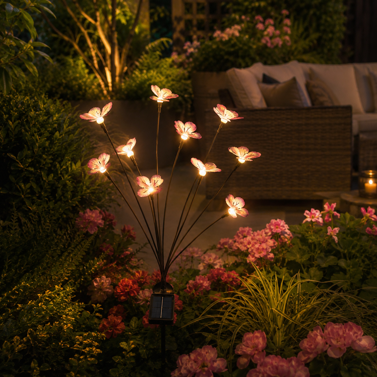 27.6 in Solar Butterfly Garden Stake Lights