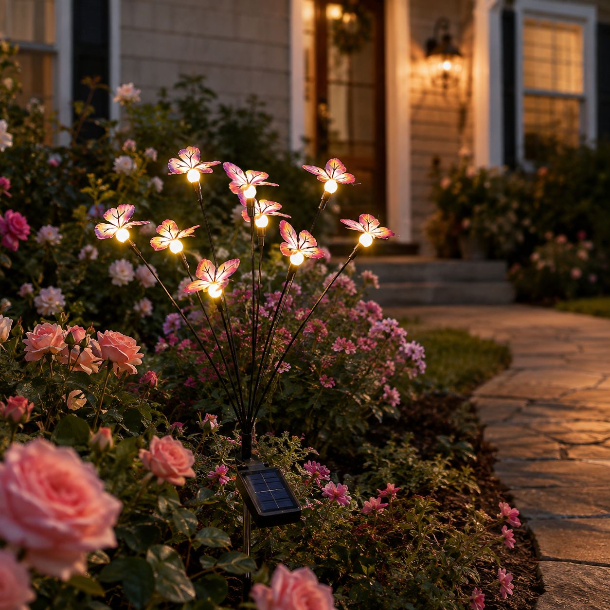 27.6 in Solar Butterfly Garden Stake Lights