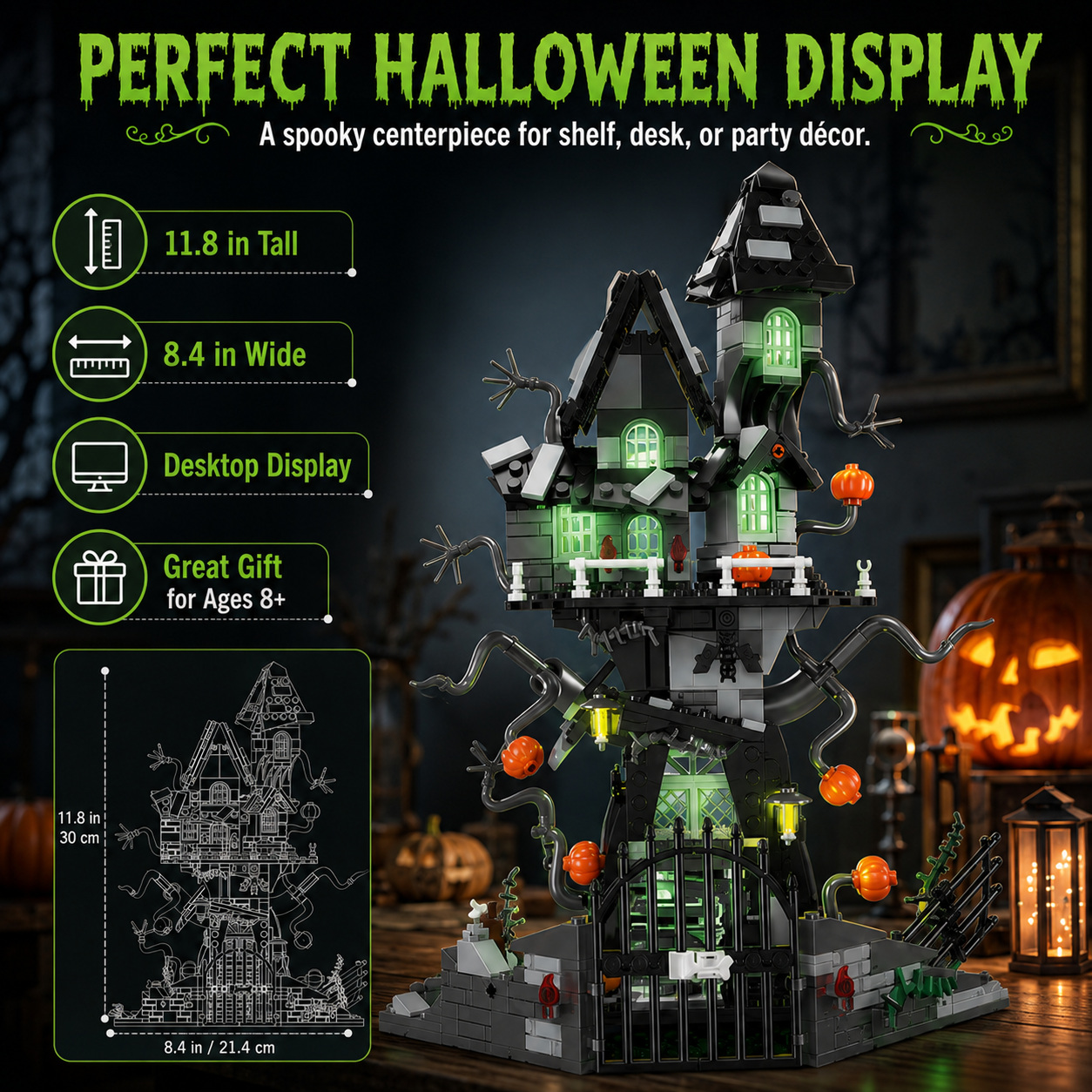 Light-Up Haunted House Building Set