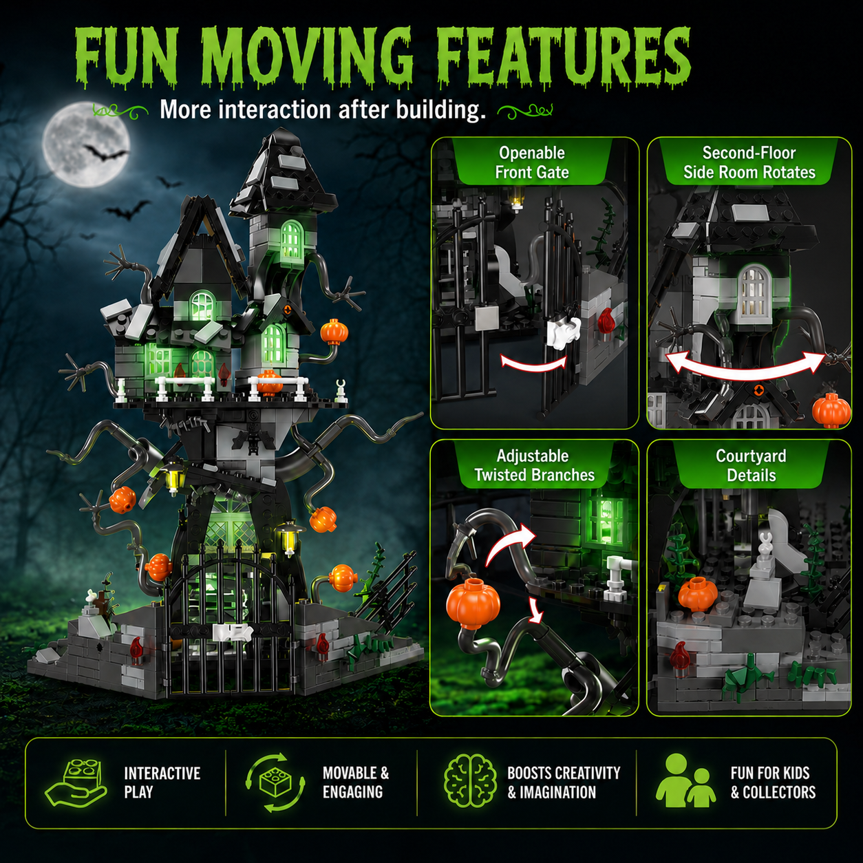 Light-Up Haunted House Building Set