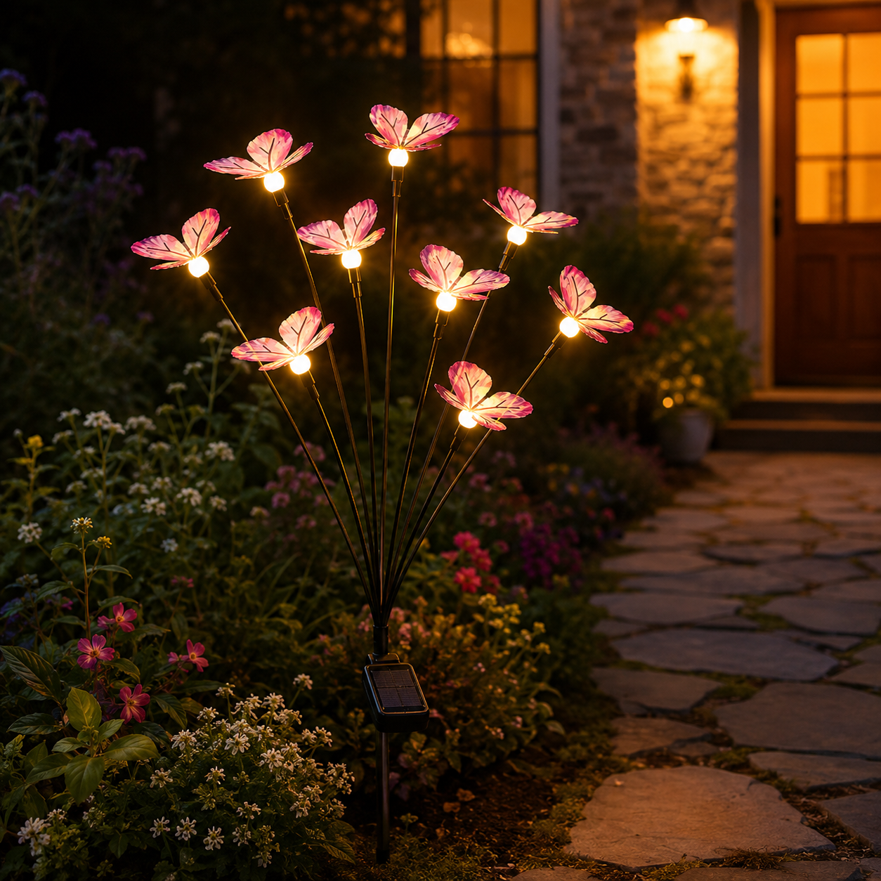 27.6 in Solar Butterfly Garden Stake Lights