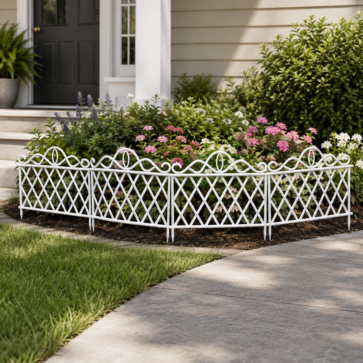 4-piece heavy-duty plastic Decorative Garden Fence Border