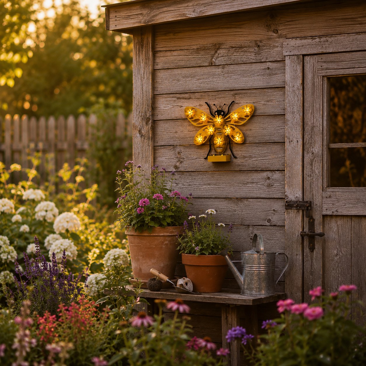 Solar Bloom Metal Garden Wall Light 🌞🌼