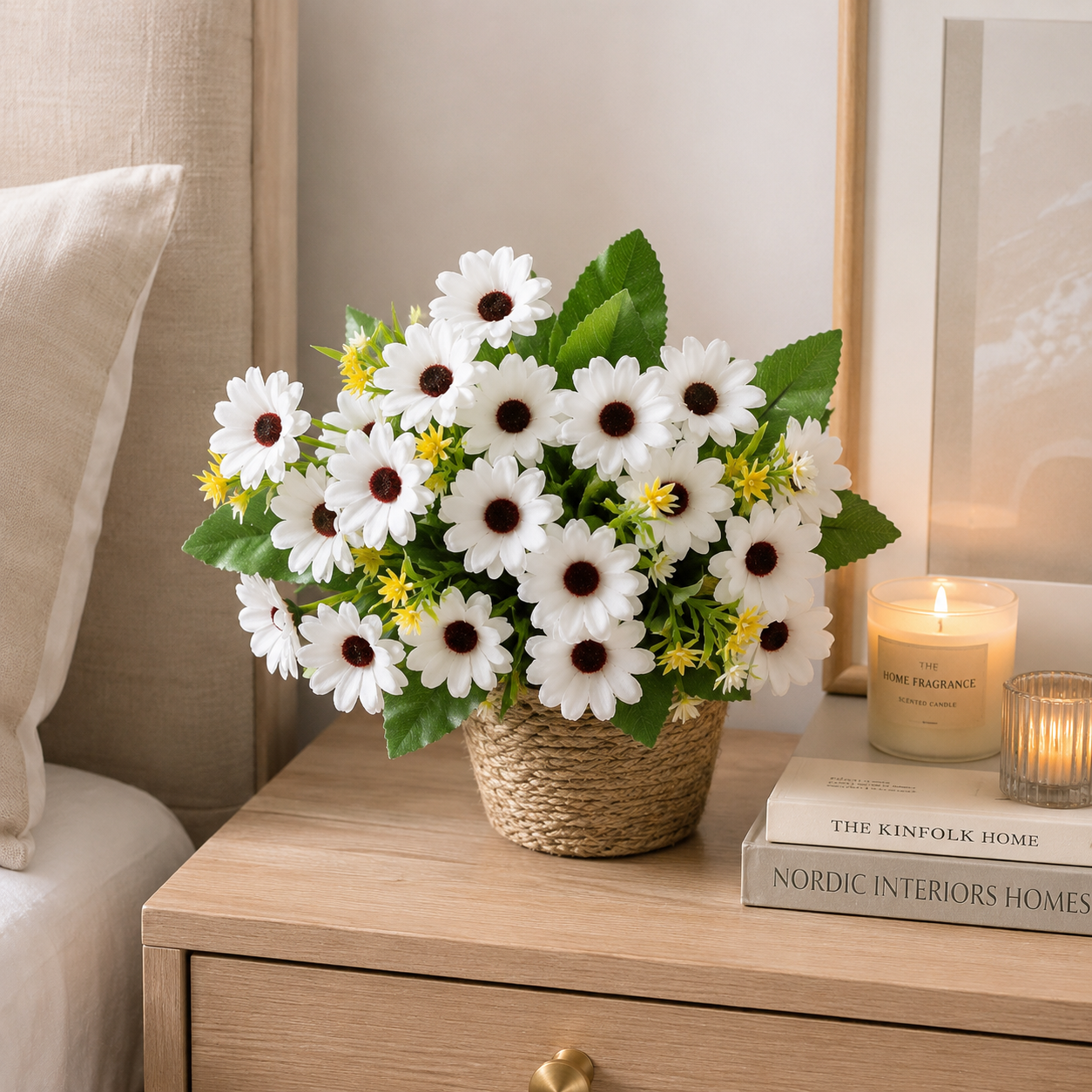 UV-Resistant Artificial Chrysanthemums (Multiple Colors Available) — Realistic Outdoor Plastic Flowers